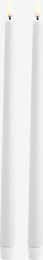 UYUNI LED Kronelys Slim 2,3x32 cm 2-pk, Hvit