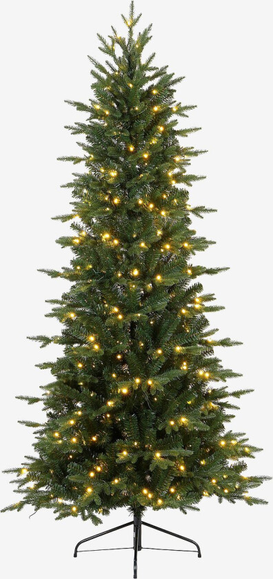 KUNSTIG JULETRE MED 350 LED ADAPTER H210CM, Grønn