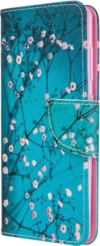 Samsung Galaxy A41 Skinndeksel med Lommebok - Tre med blomster