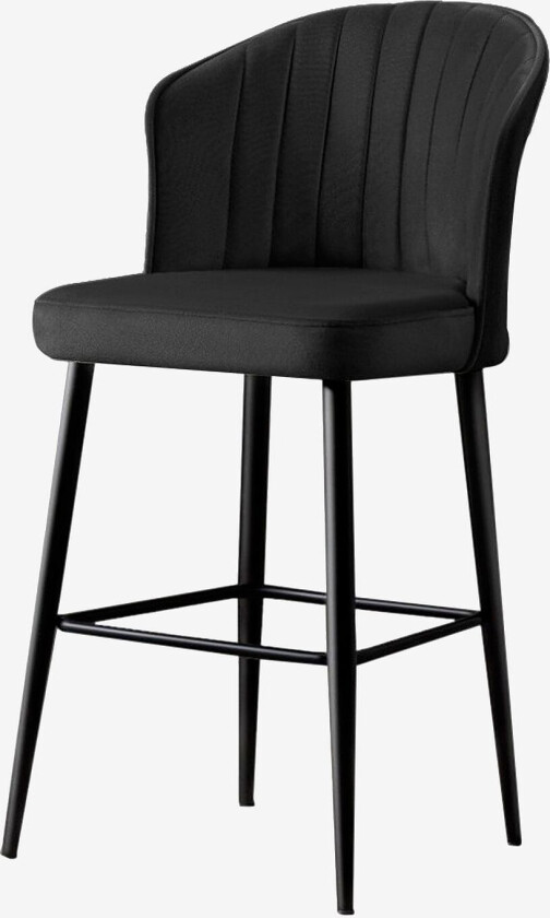 Sett med barstoler (2 stk.) - Buri, Svart