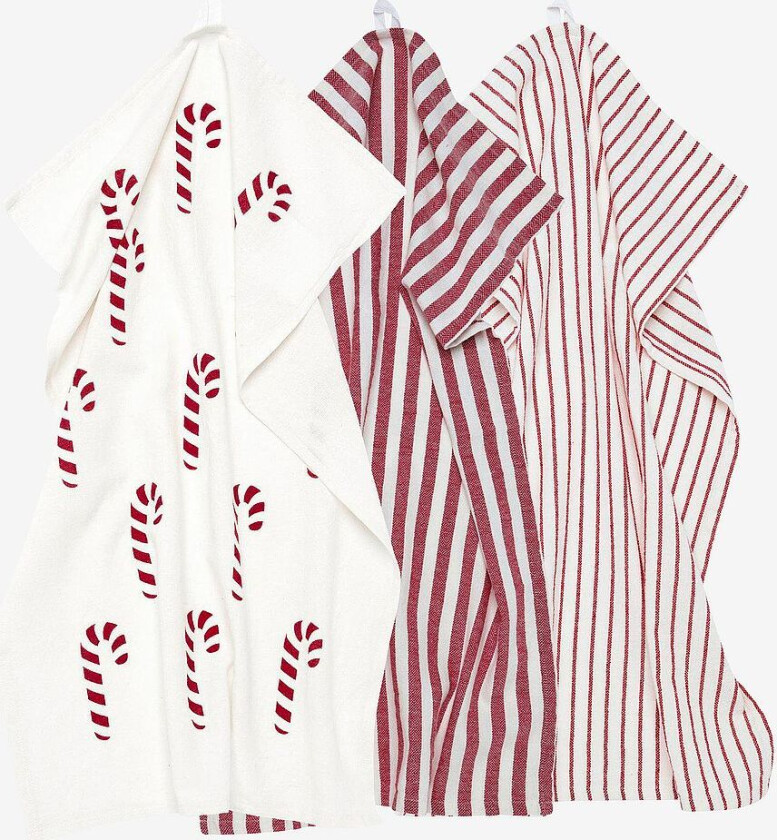 Kjøkkenhåndkle Gaby 3P, Rød