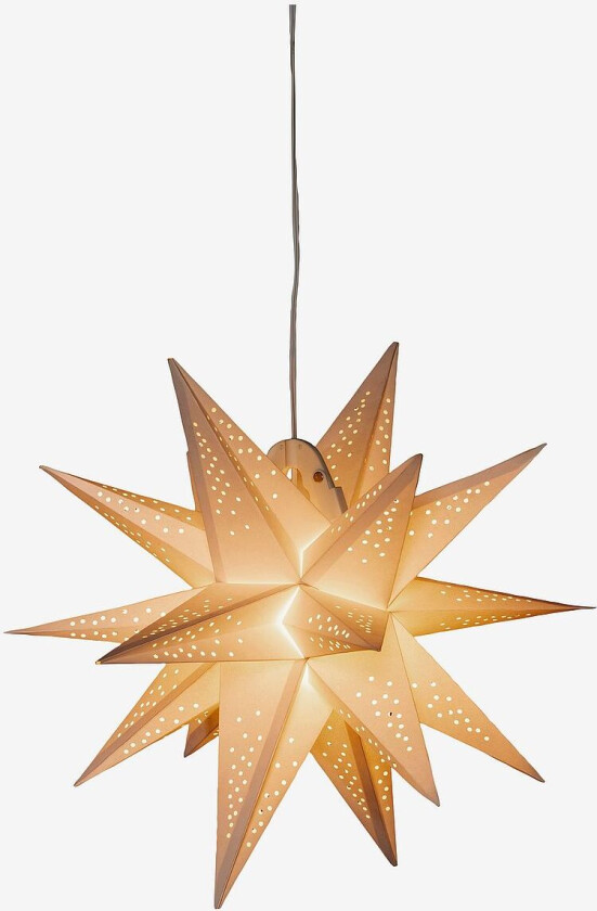 3-D Papirstjerne LED høyde 45 cm, Hvit