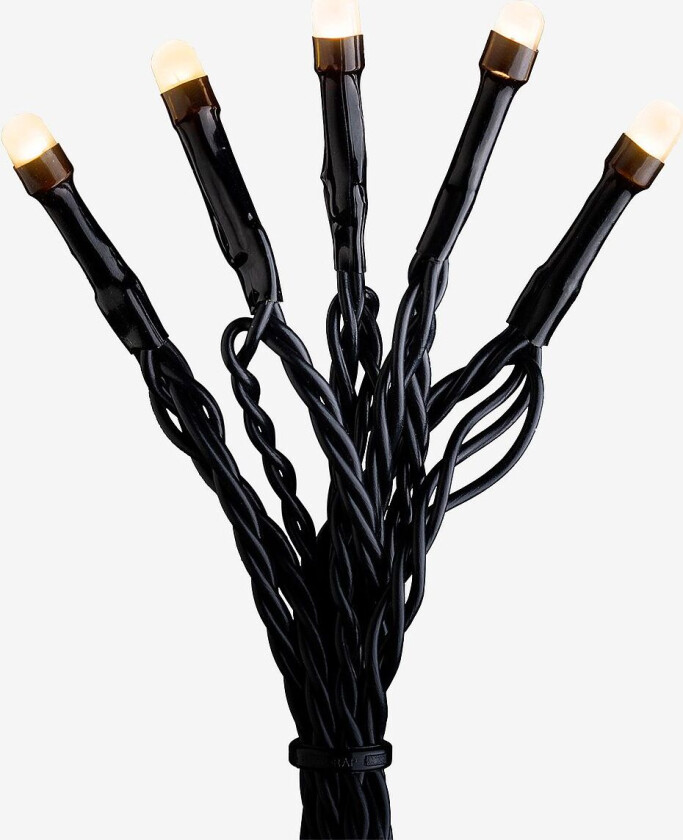 Batteridrevet lenke 200 LED, Svart