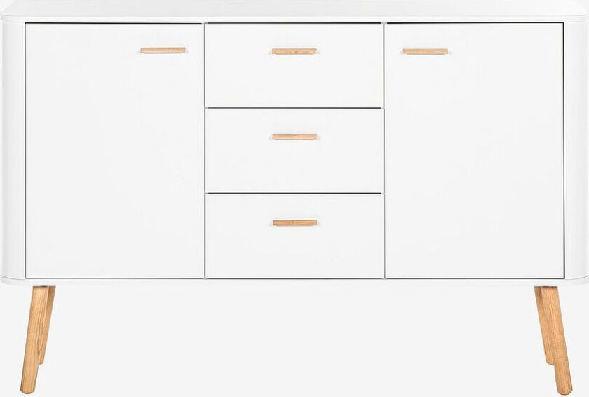 Skjenk Piano, 2 dører / 3 skuffer, Hvit