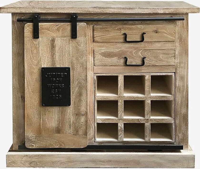 Skjenk Tanja, 1 dør / 2 skuffer, Grå