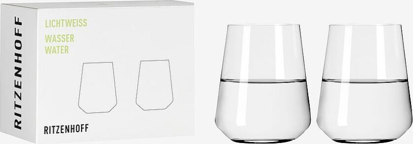 Vannglass Lichtweiss 2-pk, Transparent