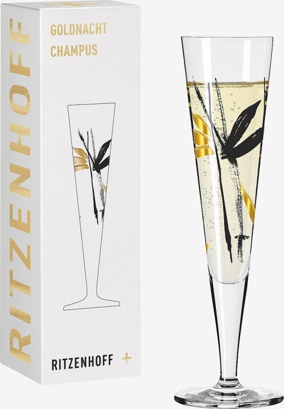Champagneglass Goldnacht NO:22, Transparent