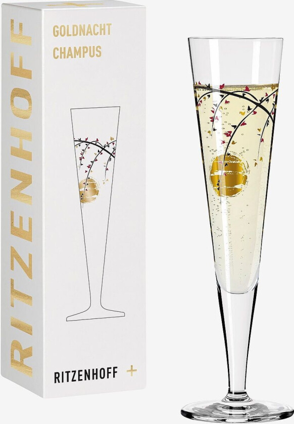 Champagneglass Goldnacht NO:14, Transparent