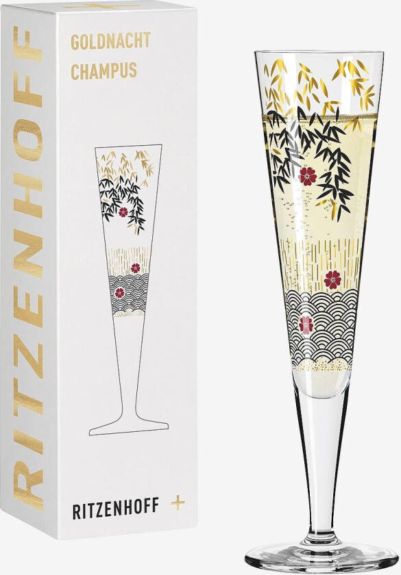 Champagneglass Goldnacht NO:19, Transparent