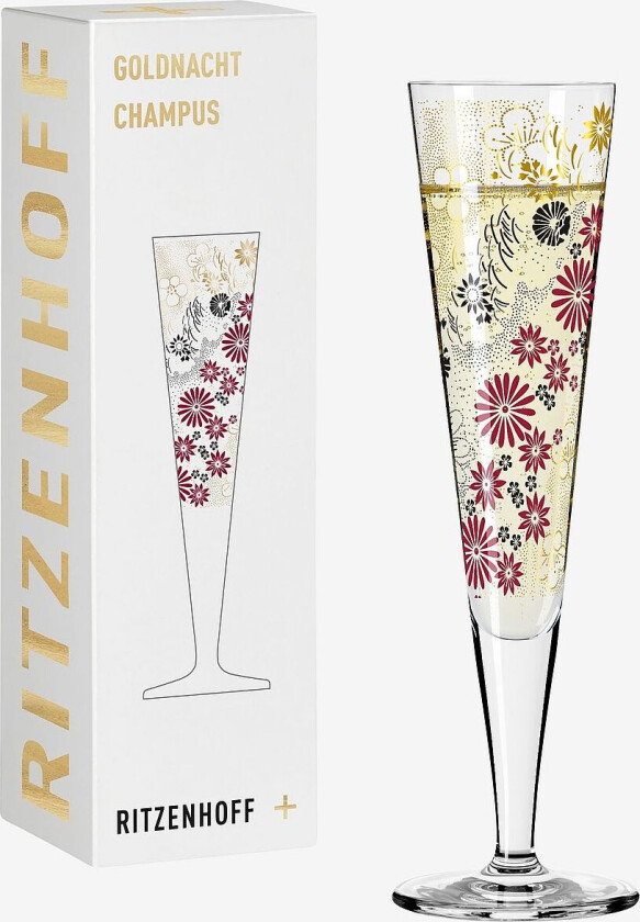 Champagneglass Goldnacht NO:24, Transparent