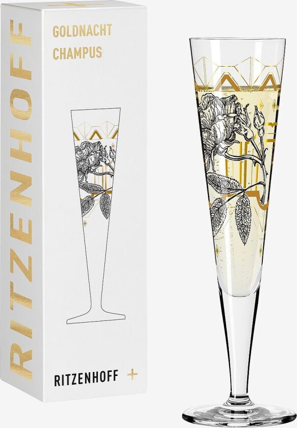 Champagneglass Goldnacht NO:29, Transparent