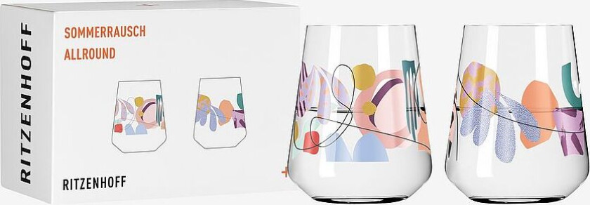 Vannglass Sommerrausch 2-pk, Transparent