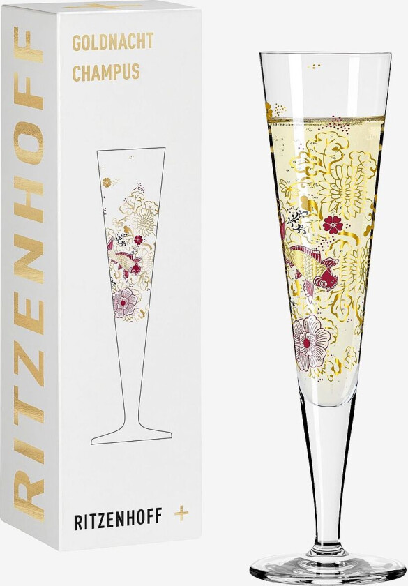 Champagneglass Goldnacht NO:23, Transparent
