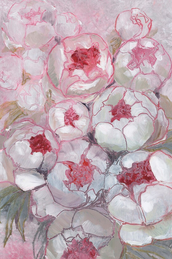 Poster Nuria Bouquet Of Peonies In Pink, Beige