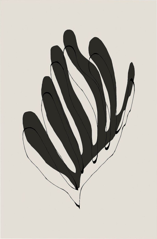 Poster Modern Flower, Beige