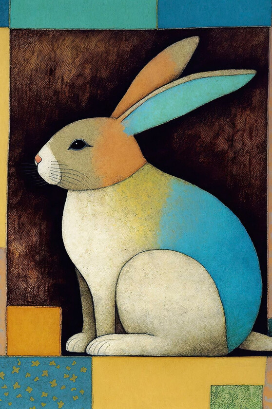 Poster Bunny In The Box, Beige