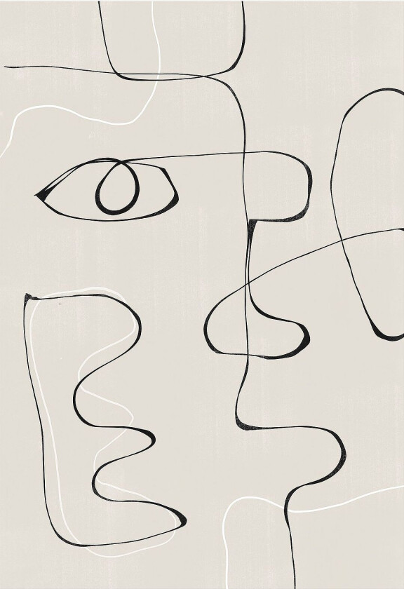 Poster Abstract Face No2., Beige