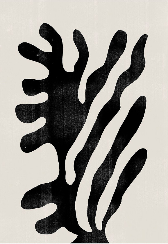 Poster Abstract Plant No1., Beige