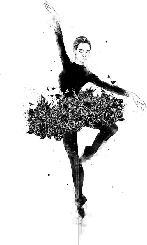 Poster Floral Dance, Hvit