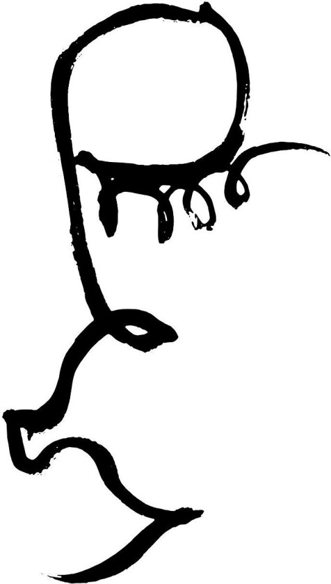 Poster Half Face Black, Hvit