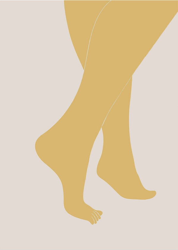 Poster Tip Toe, Beige