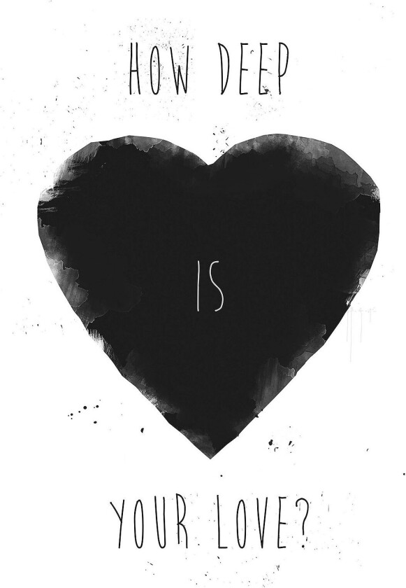 Poster How Deep Is Your Love, Hvit