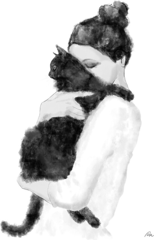 Poster Cat Lover, Hvit