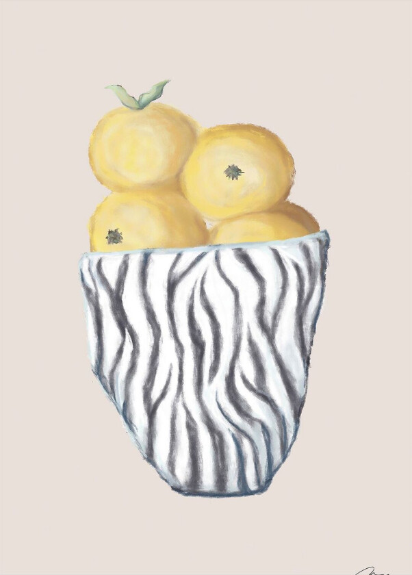 Poster Zebra Bowl, Beige