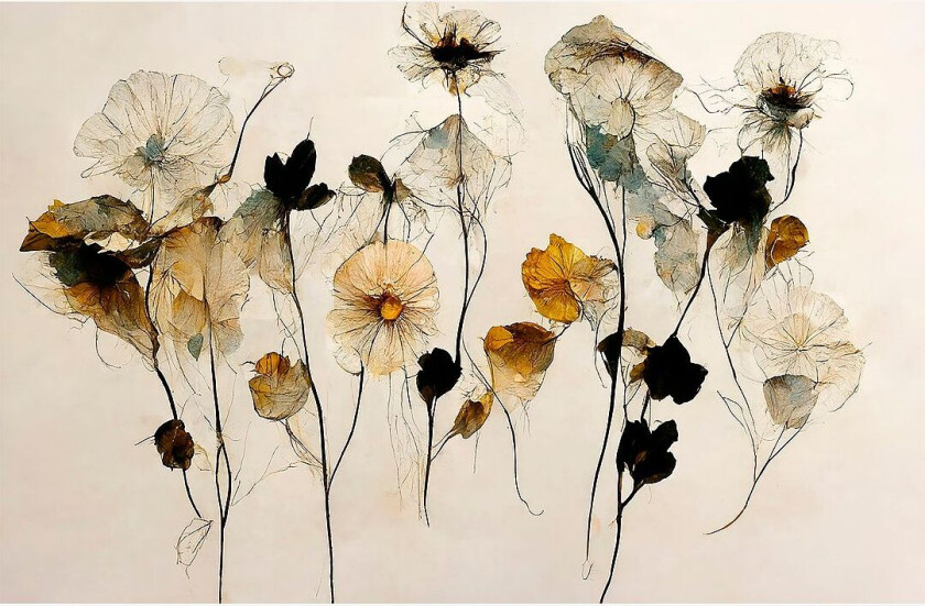 Poster Beautiful Dry Flowers, Beige