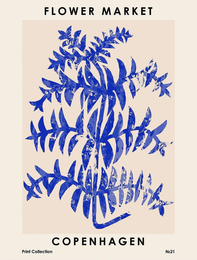 Poster Flower Market. Copenhagen, Beige