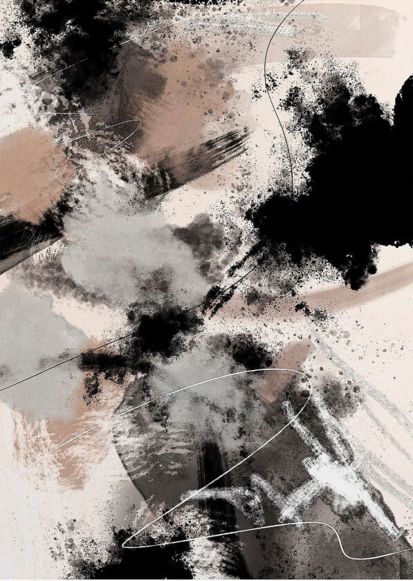Poster Splash Storm, Beige