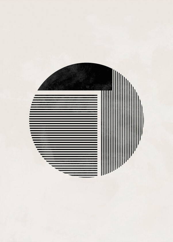Poster Minimalist Round, Beige