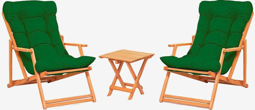 Bilde av Hagesett med bord og stoler (3 deler) - Larin, Grønn