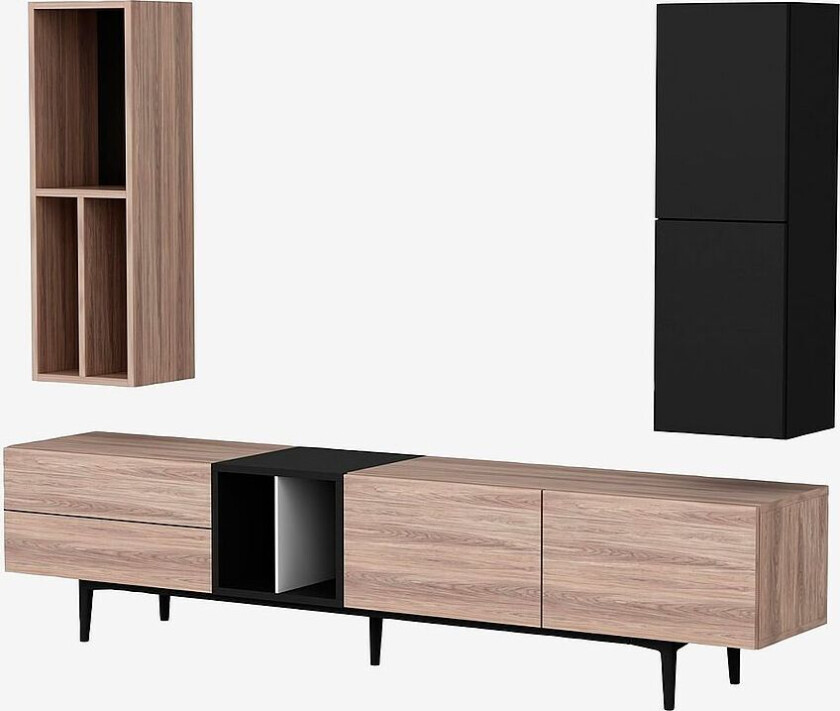 Tv-benk - Diany, Svart