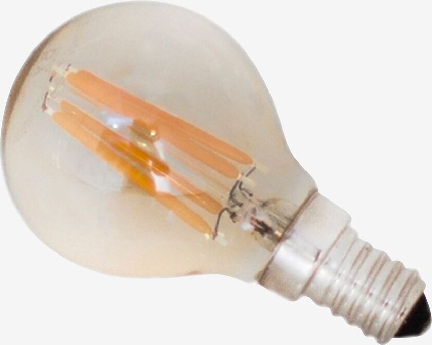 Filament dekorpære, LED diameter 45 mm, Gul
