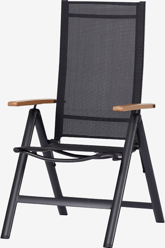 Hagestol fellbar 2 stk., Svart