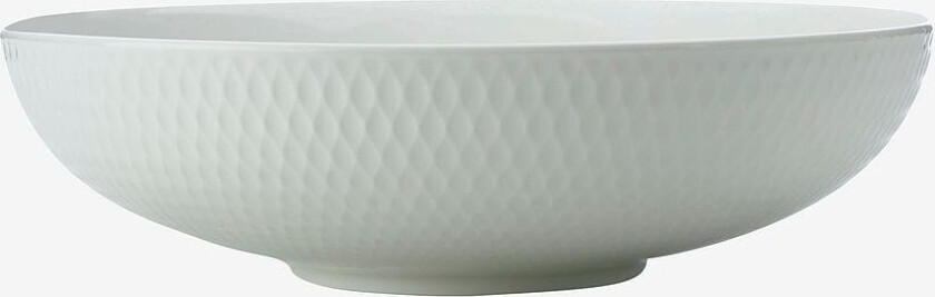 Serveringsskål Diamonds Round 28 cm, Hvit