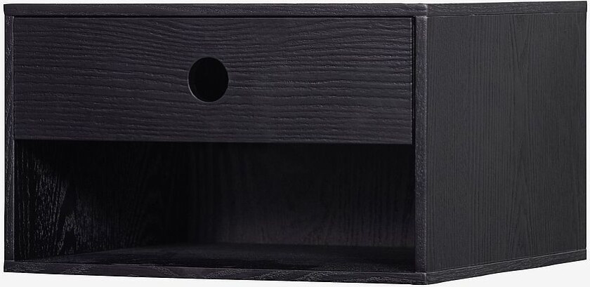 Veggmontert nattbord Nancy, Svart