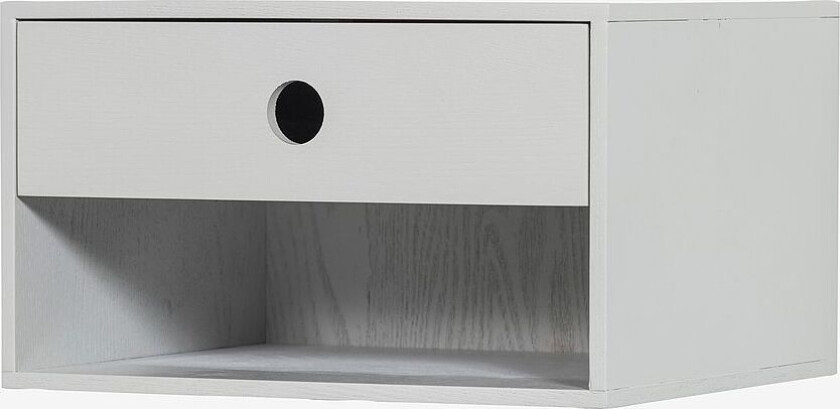 Veggmontert nattbord Nancy, Grå