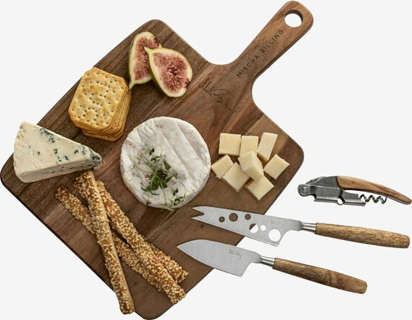 Stort Ostebrett med Vinåpner og To Ostebestikk Mischa, Natur