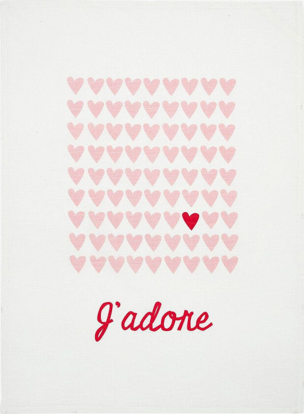 Kjøkkenhåndkle Kärlek 50x70 cm, Rosa