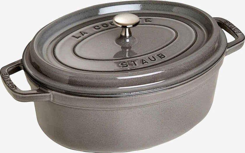 Gryte La Cocotte oval 33 cm, 6,7 l, Grå