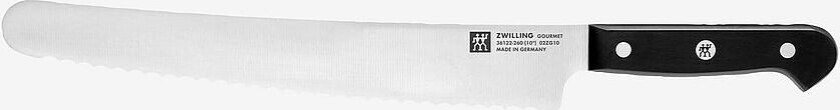 Konditorkniv / brødkniv Gourmet 26 cm, Svart