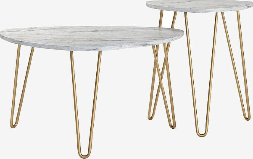 og sidebord Athena, Hvit