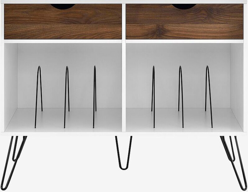 Benk med skuffer Concord Turntable, Hvit