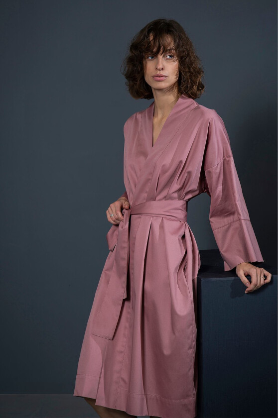 Badekåpe Solid Kimono, Rosa