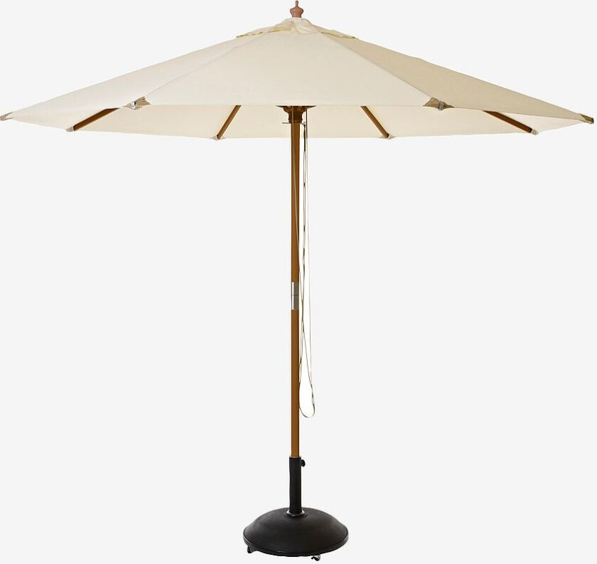 Parasoll Capri diameter 3 m polyester, Hvit