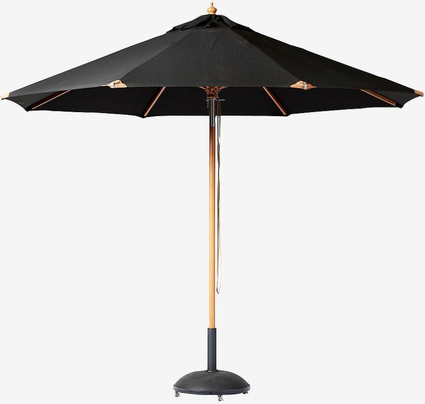 Parasoll Pomino diameter 3,3 m olefin, Svart