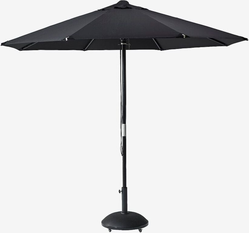 Parasoll Capri/Nero, diameter 3m stang polyester, Svart