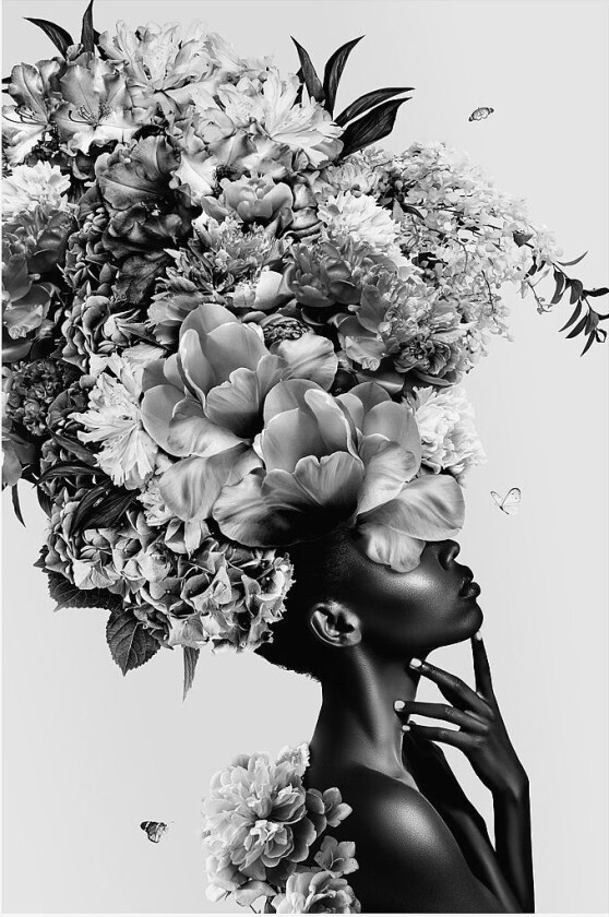 Poster Art Floral 2, Hvit